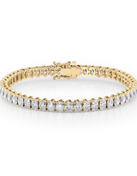 Oval Tennis Bracelet 11.0tcw YG