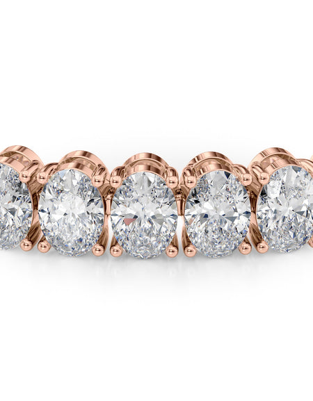 Oval Tennis Bracelet 14.0tcw RG