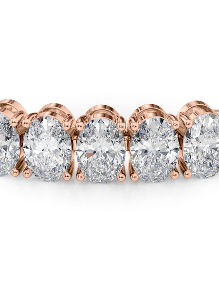 Oval Tennis Bracelet 16.0tcw RG