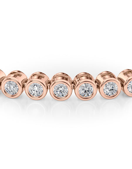 Bezel Tennis Bracelet 1.5tcw RG