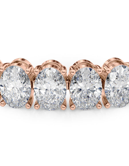 Oval Tennis Bracelet 18.0tcw RG