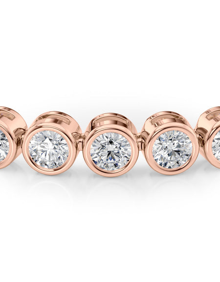 Bezel Tennis Bracelet 5.5tcw RG