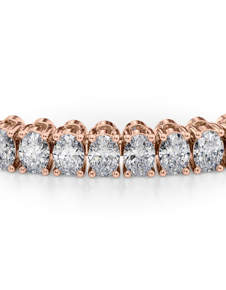 Oval Tennis Bracelet 6.5tcw RG