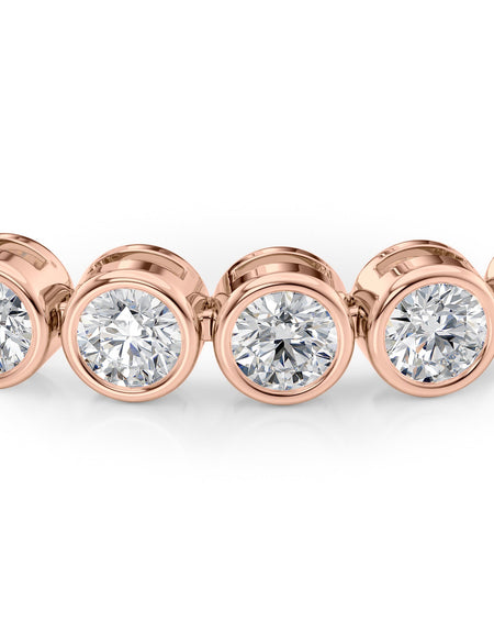 Bezel Tennis Bracelet 6.5tcw RG