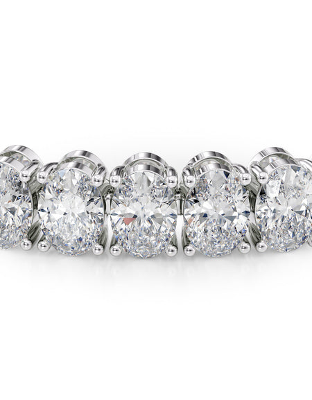 Oval Tennis Bracelet 14.0tcw WG