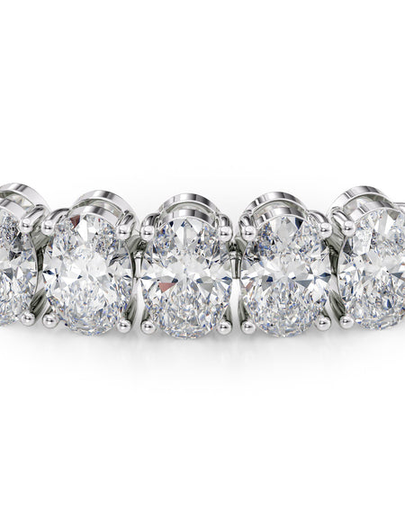 Oval Tennis Bracelet 16.0tcw WG