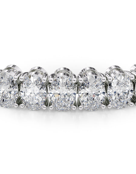 Oval Tennis Bracelet 11.0tcw WG