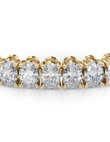 Oval Tennis Bracelet 10.0tcw YG