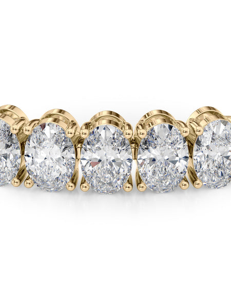 Oval Tennis Bracelet 16.0tcw YG