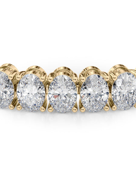 Oval Tennis Bracelet 14.0tcw YG
