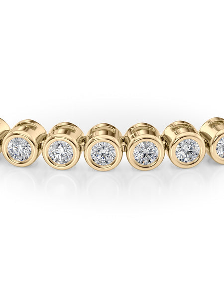 Bezel Tennis Bracelet 1.5tcw YG