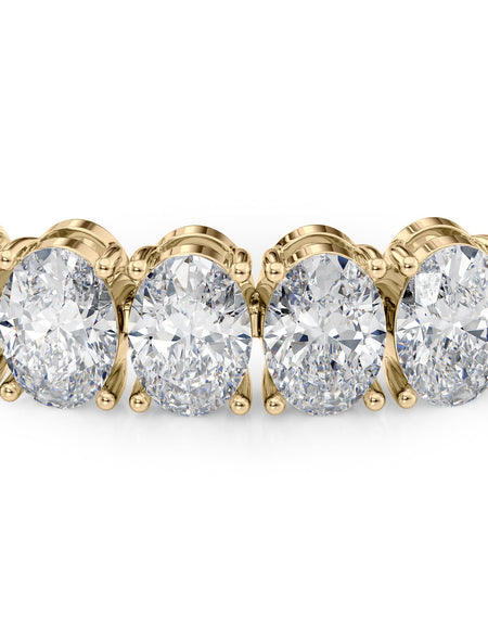 Oval Tennis Bracelet 18.0tcw YG