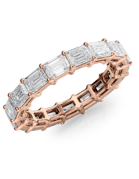 4ct East West Emerald Eternity RG