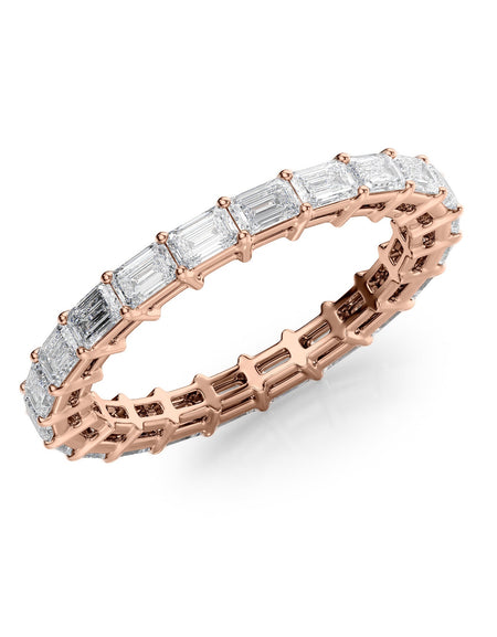 2ct East West Emerald Eternity RG