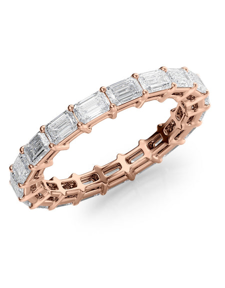 2.5ct East West Emerald Eternity RG