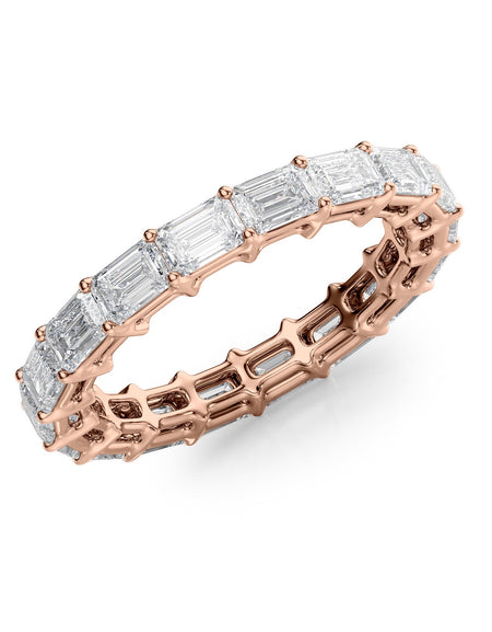 3.5ct East West Emerald Eternity RG