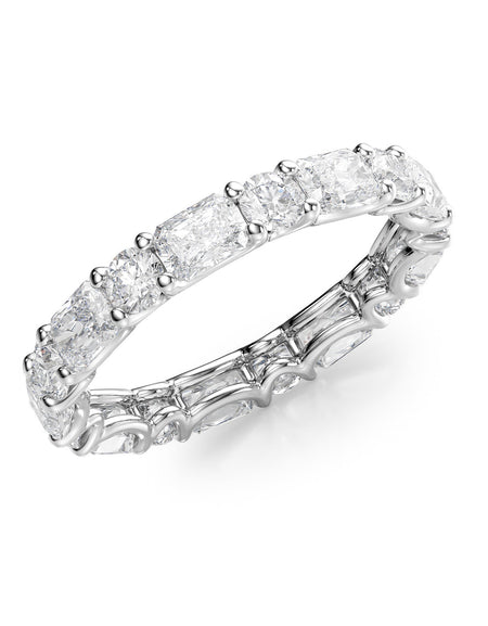 2.8ct Alternating Radiant and Round U Prong Eternity WG