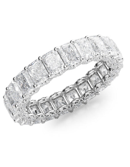 4.3ct Radiant U Pave Prong Eternity WG