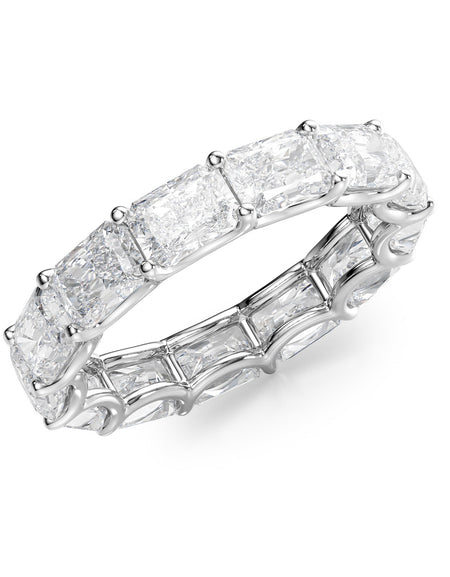 5ct East West Radiant U Prong Eternity WG