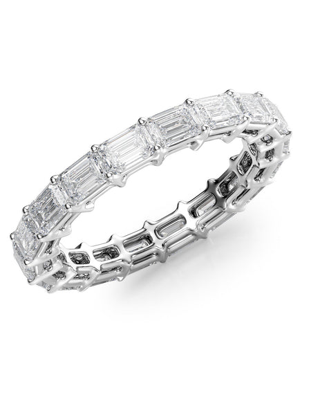 3.5ct East West Emerald Eternity WG