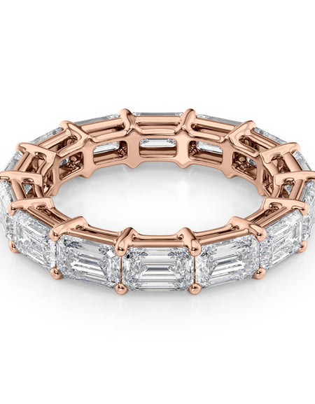 5ct East West Emerald Eternity RG