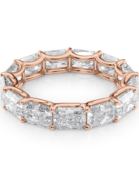 5ct East West Radiant U Prong Eternity RG