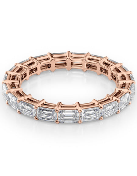 2.5ct East West Emerald Eternity RG