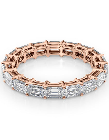 3.5ct East West Emerald Eternity RG