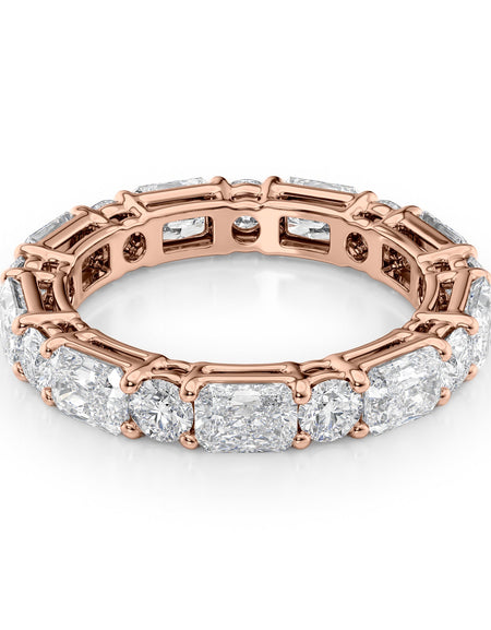 3.7ct Alternating Radiant and Round Basket Eternity RG