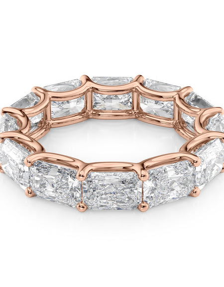 6ct East West Radiant U Prong Eternity RG