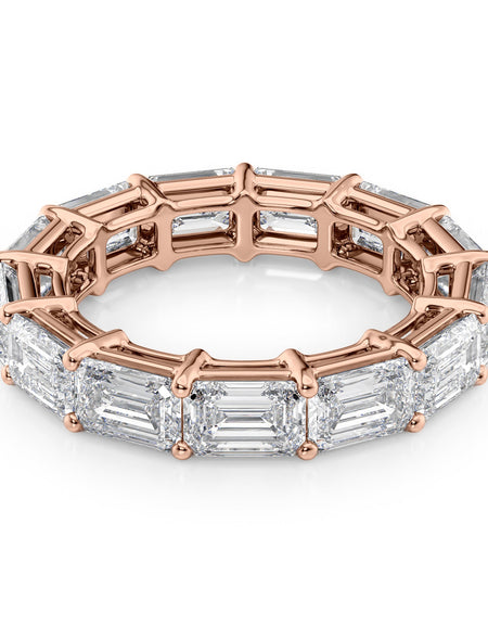 6ct East West Emerald Eternity RG