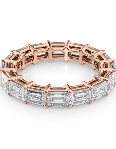 4.5ct East West Emerald Eternity RG