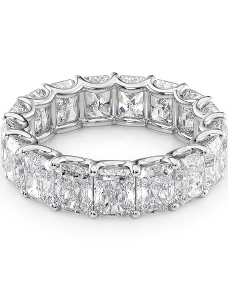 7ct Radiant U Prong Eternity WG