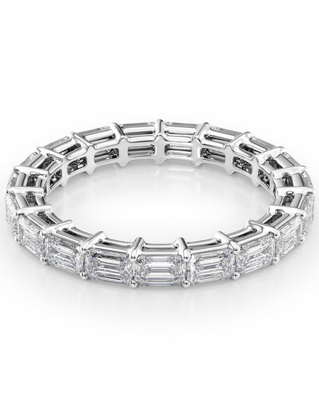 2.5ct East West Emerald Eternity WG