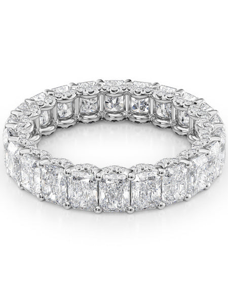 4.3ct Radiant U Pave Prong Eternity WG