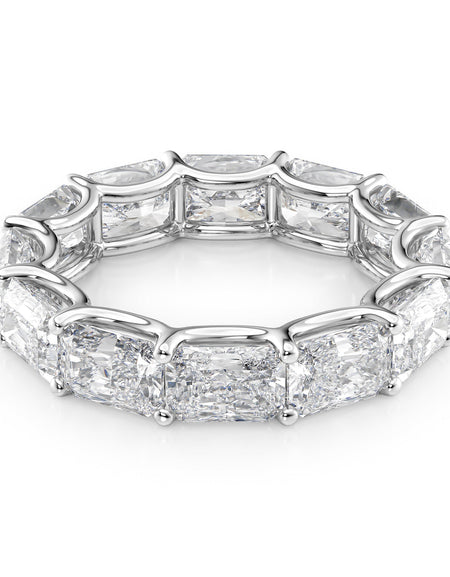 6ct East West Radiant U Prong Eternity WG