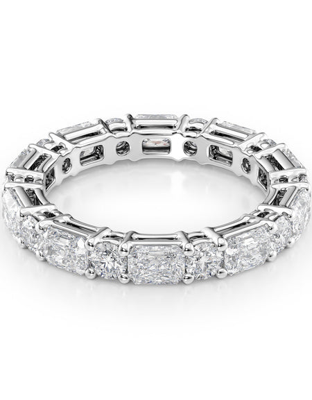 2.8ct Alternating Radiant and Round Basket Eternity WG