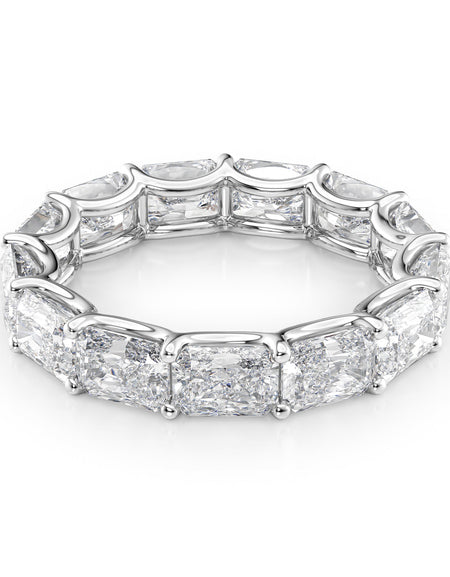 5ct East West Radiant U Prong Eternity WG