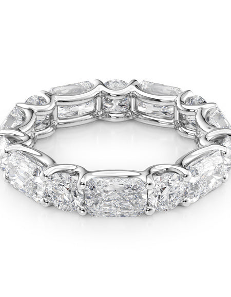 5.7ct Alternating Radiant and Round U Prong Eternity WG