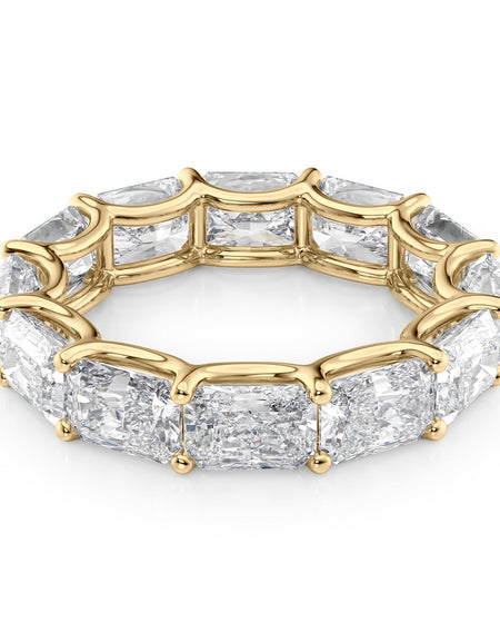 6ct East West Radiant U Prong Eternity YG