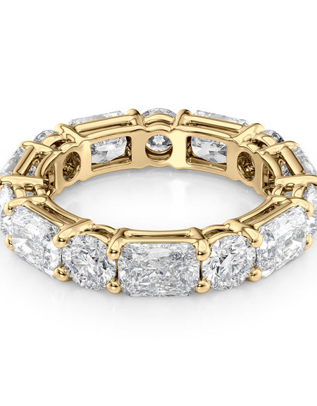 5.7ct Alternating Radiant and Round Basket Eternity YG