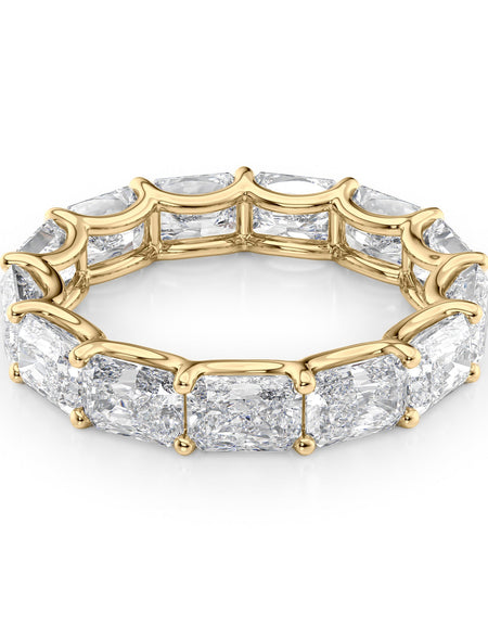 5ct East West Radiant U Prong Eternity YG